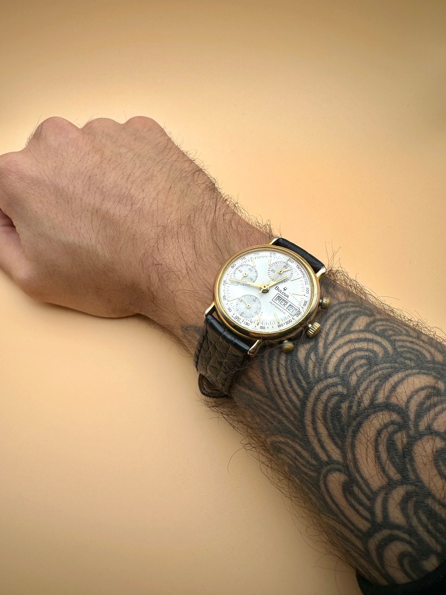 Bulova Automatic Day Date Chronograph 1990s