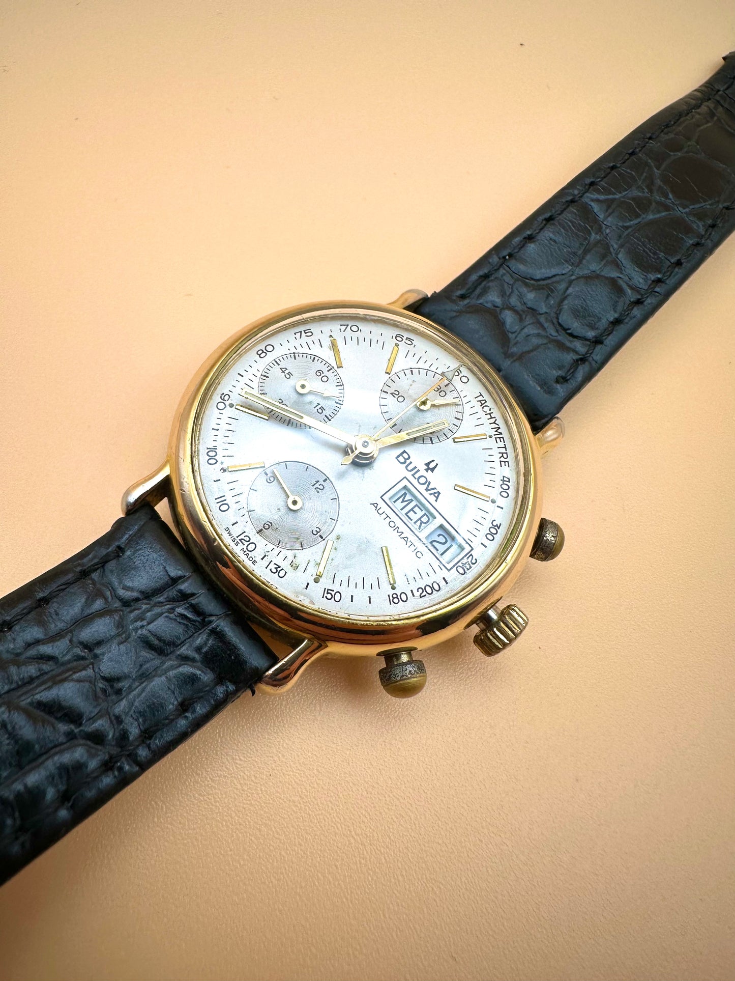 Bulova Automatic Day Date Chronograph 1990s