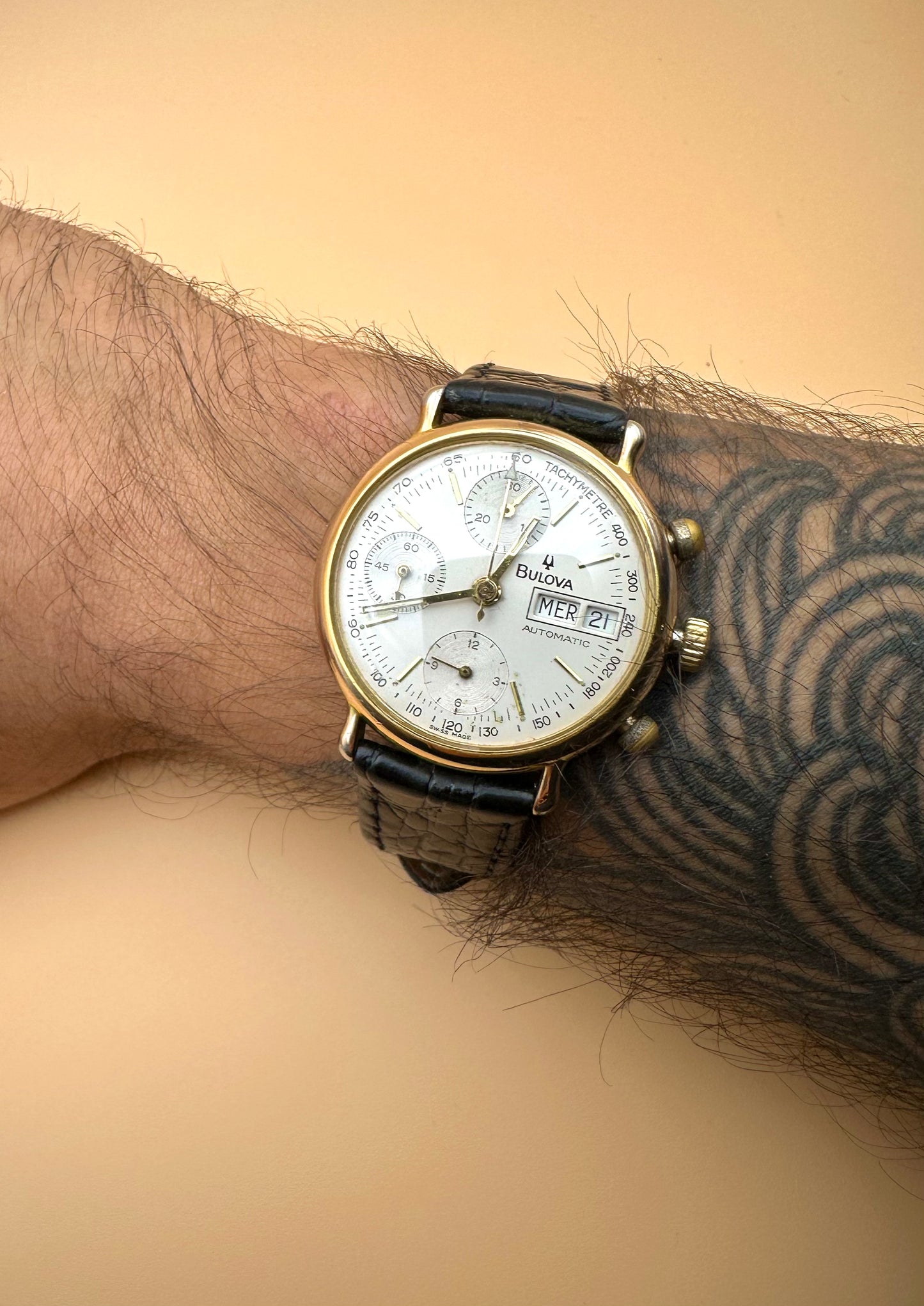 Bulova Automatic Day Date Chronograph 1990s