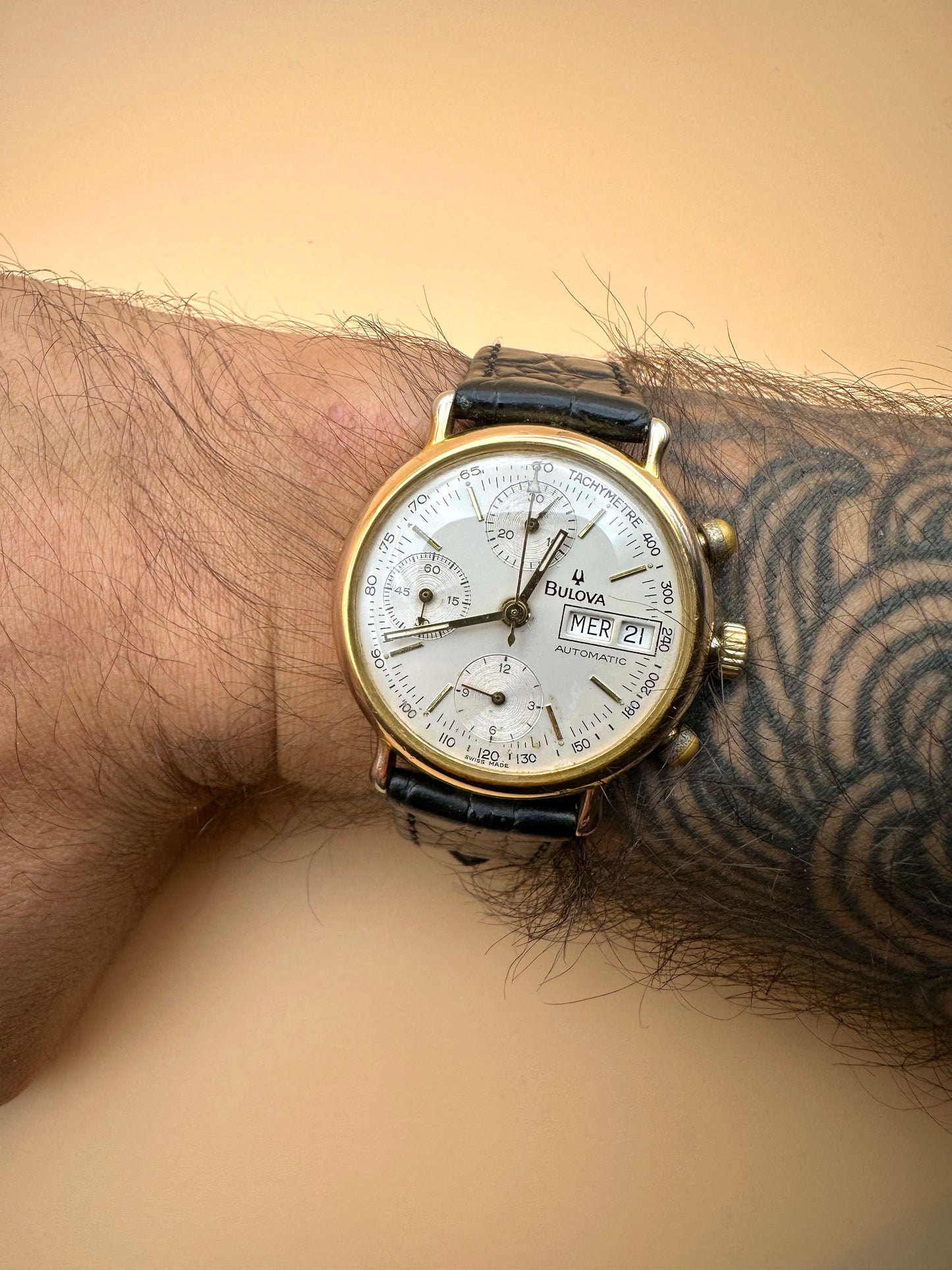 Bulova Automatic Day Date Chronograph 1990s